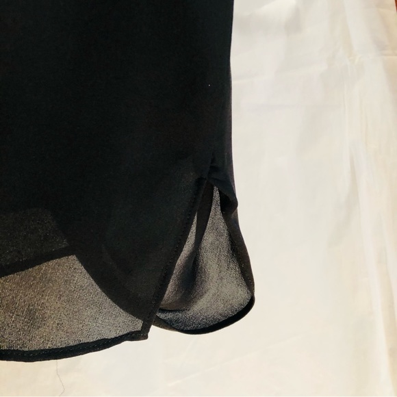 Rebecca Taylor Black Silk Rhinestone Top - Size 2 / Blouse - Picture 7 of 14